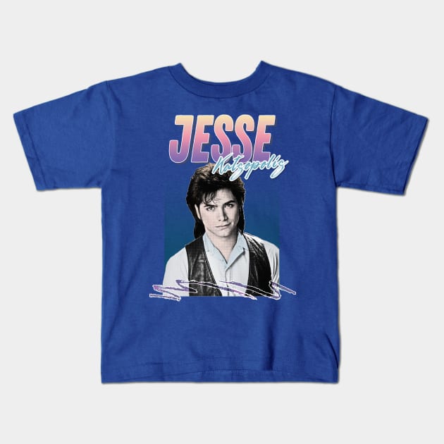 Jesse Katsopolis Full House 90s Styled Aesthetic Design Kids T-Shirt by DankFutura